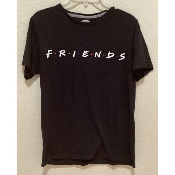 Old Navy Friends TV Show Graphic T-Shirt Black Short Sleeve Crew Neck - Picture 1 of 6